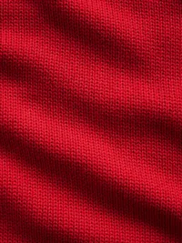 100% Cotton Oversized Crop Sweater - Modern red — view 4