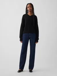 100% Cotton Oversized Shaker Sweater - Basic black — view 2