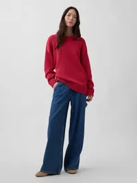 100% Cotton Oversized Sweater - chakra red — view 2
