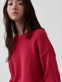 100% Cotton Oversized Sweater - chakra red — view 4