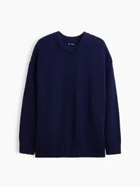 100% Cotton Oversized Sweater - Navy blue uniform — view 5
