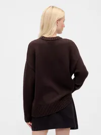 100% Cotton Oversized Sweater - Terra brown — view 3