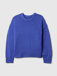 100% Cotton Relaxed Sweater - Dazzling blue — view 5