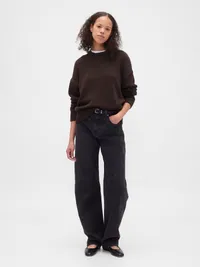 100% Cotton Relaxed Sweater - Terra brown — view 2