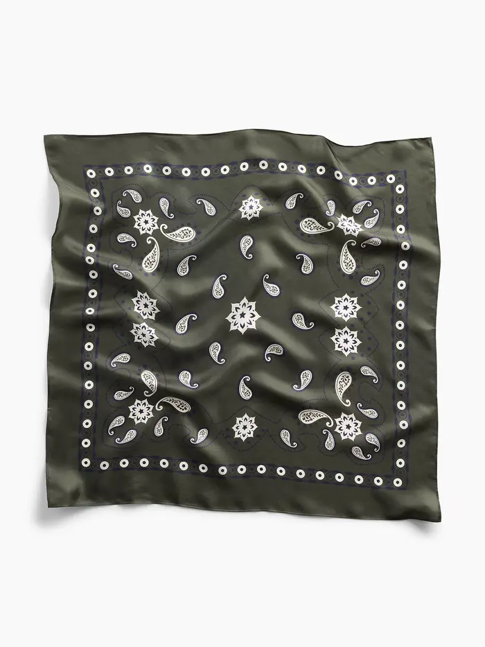 100% Silk Bandana - Bamboo