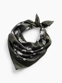 100% Silk Bandana - Bamboo — view 3