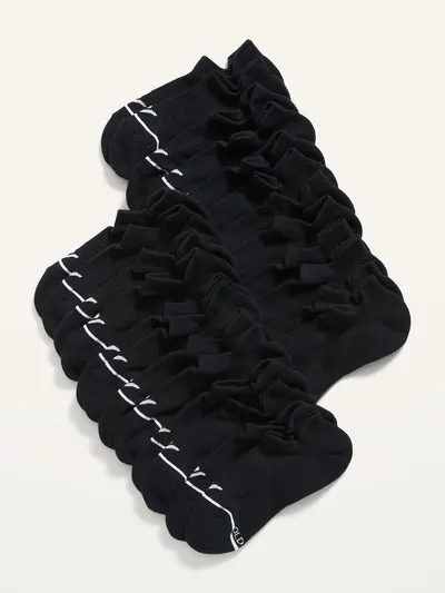 12-Pack Athletic Ankle Socks - Black Jack