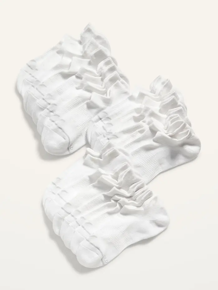 12-Pack Athletic Ankle Socks - Bright White