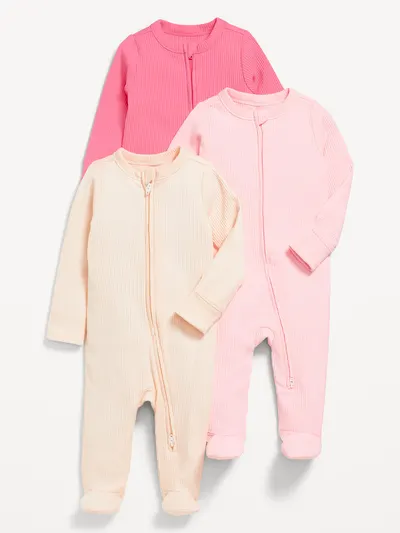 2-Way-Zip Sleep & Play Footed One-Piece 3-Pack for Baby - Supernova