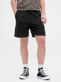 7" Textured Easy Shorts - BLACK — view 2