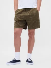 7" Textured Easy Shorts - dark olive — view 2