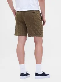 7" Textured Easy Shorts - dark olive — view 4