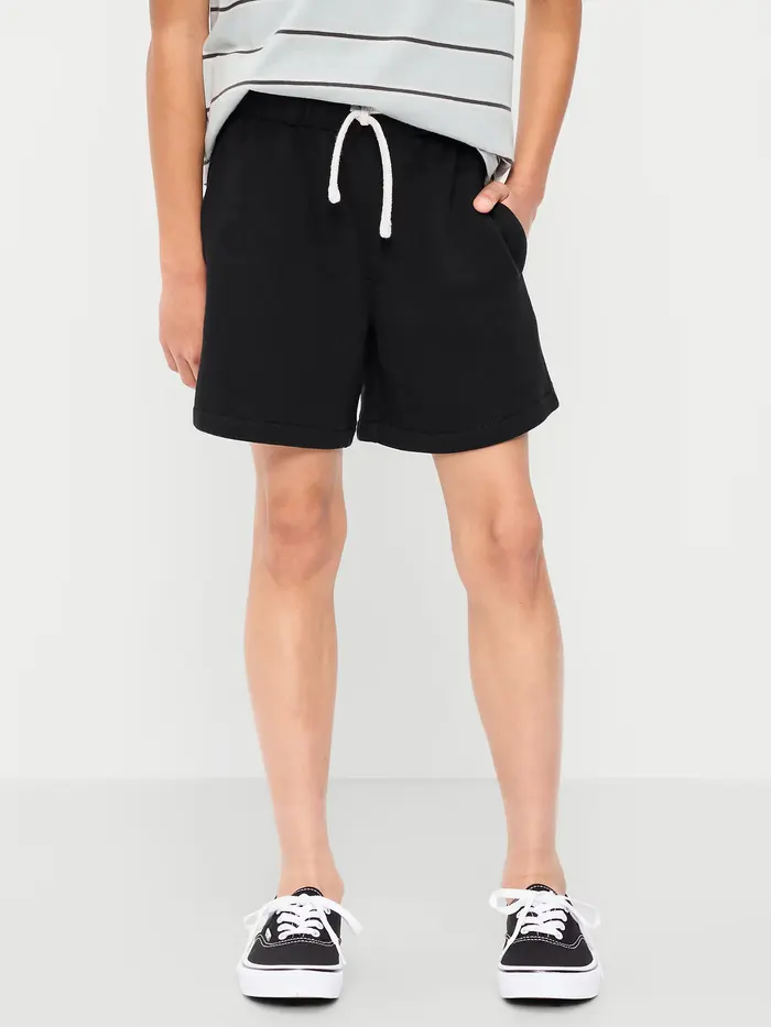 Above Knee Fleece Jogger Shorts for Boys - BlackJack