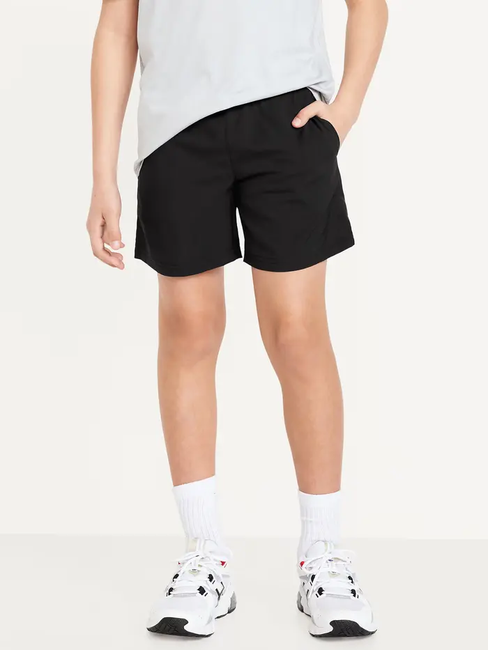 Above Knee StretchTech Performance Shorts for Boys - BlackJack