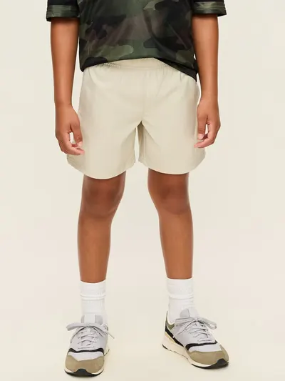 Above Knee StretchTech Performance Shorts for Boys - New Brown