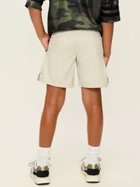 Above Knee StretchTech Performance Shorts for Boys - New Brown — view 2