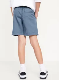 Above Knee Twill Pull-On Shorts for Boys - Wintry Waters — view 2