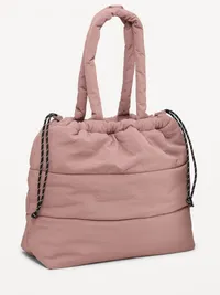 Active Puffer Cinched Tote - Dusted Chocolate — view 2