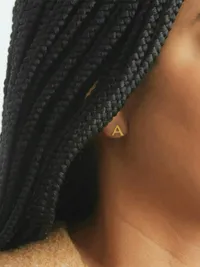 Admiral Row Gold Initial Earrings - G — view 2