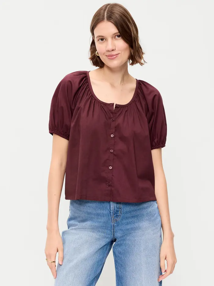 Airy Button-Down Top - Reddy Or Not