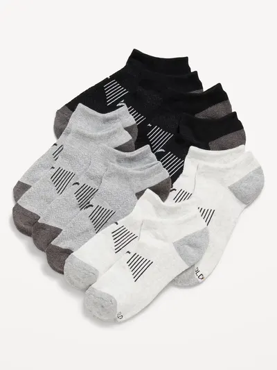 Ankle Go-Dry Performance Socks 6-Pack for Boys - Gray