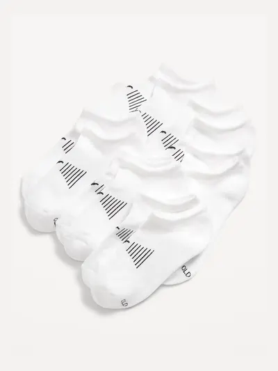 Ankle Go-Dry Performance Socks 6-Pack for Boys - Solid White