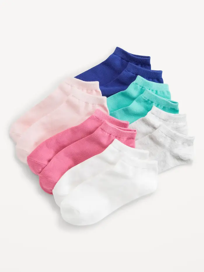 Ankle Socks 6-Pack for Girls - Solid Pack