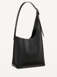 Asymmetrical Structured Tote Bag - Black Jack — view 3