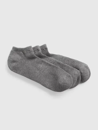 Athletic Ankle Socks (3-Pack) - Grey