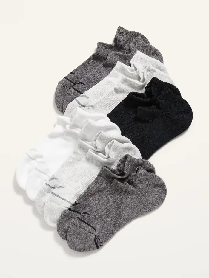Athletic Ankle Socks 6-Pack - Gray Combo