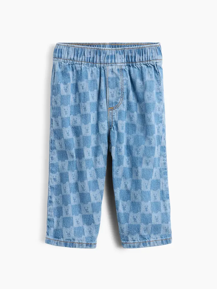 Baby Brannan Bear Pull-On Jeans - Medium wash bear