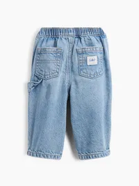 Baby Pull-On Carpenter Jeans - Light wash — view 2