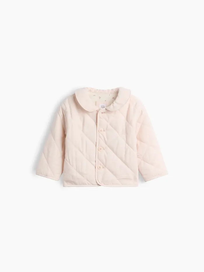 Baby Quilted Jacket - Barely pink