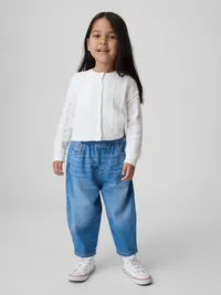 Baby & Toddler Pull-on Barrel Jeans - Light blue — view 2