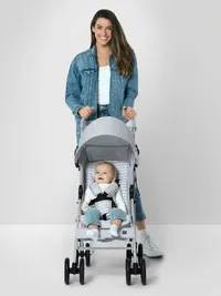 babyGap Classic Stroller - Grey Stripes — view 3
