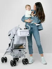babyGap Classic Stroller - Grey Stripes — view 4