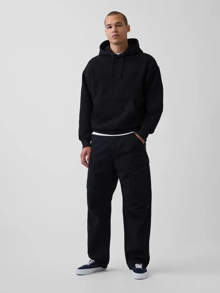 Baggy Cargo Pants - BLACK