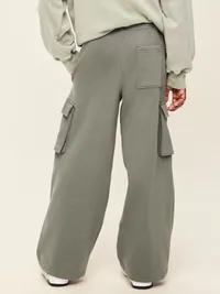Baggy Cargo Sweatpants for Boys - Dill Caper — view 2