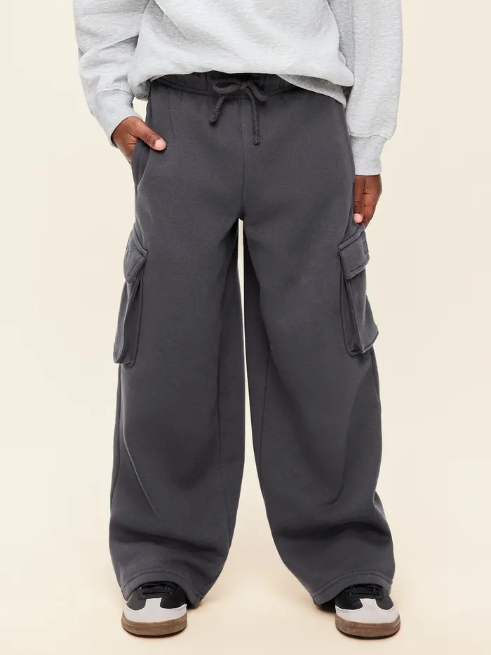 Baggy Cargo Sweatpants for Boys - Gray
