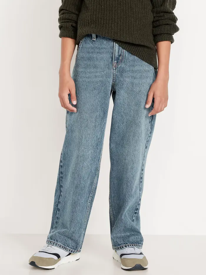 Baggy Carpenter Jeans for Boys - Medium Wash