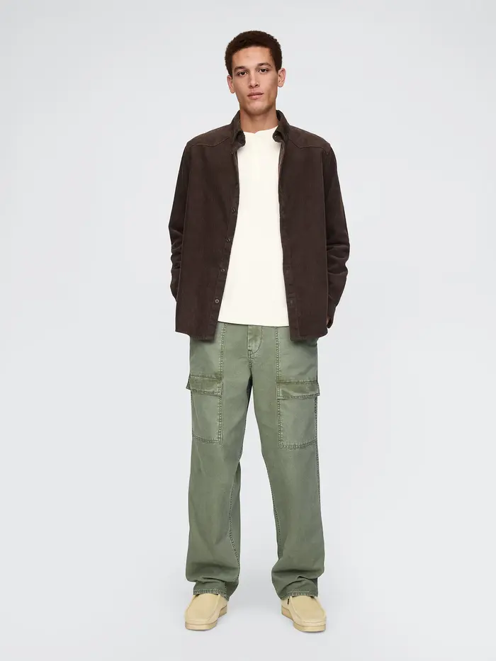 Baggy Utility Pants - Thyme