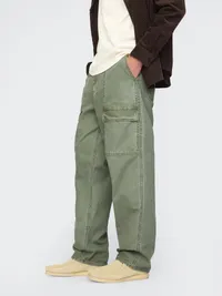 Baggy Utility Pants - Thyme — view 3