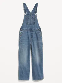 Baggy Wide-Leg Non-Stretch Jean Overalls - Maria — view 4