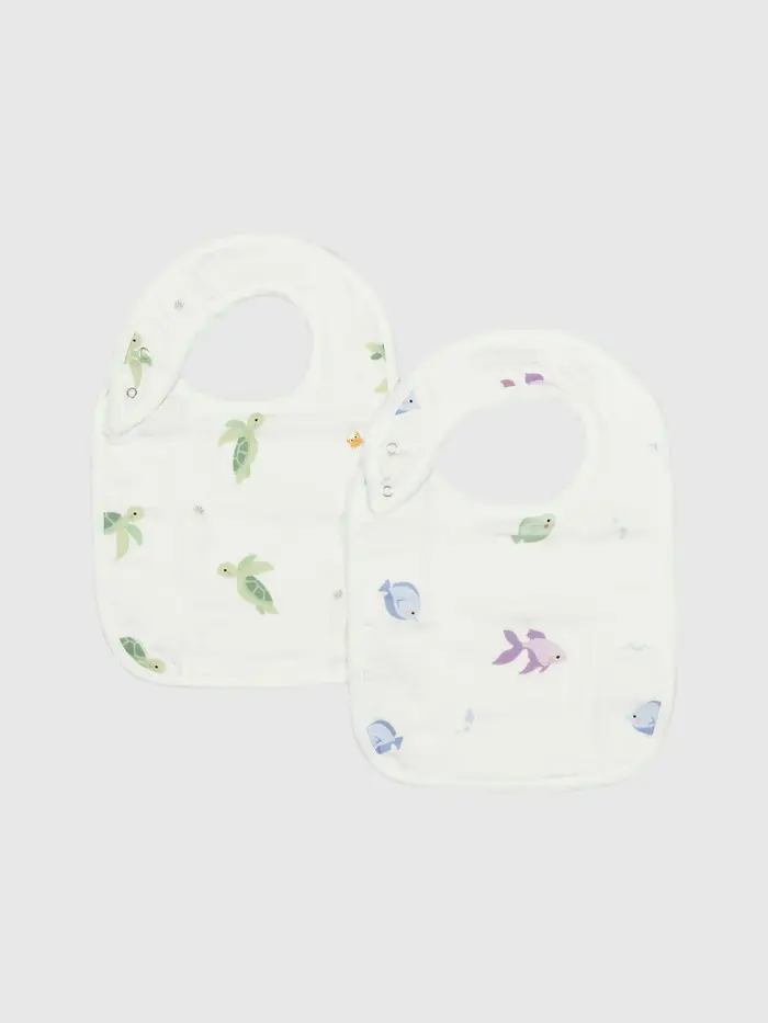 Bamboo Little Turtle Bib Set - Turtle