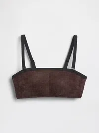 Bandeau Bikini Top - Brown gingham — view 4