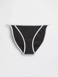 Bikini Bottom - Black with white trim — view 5