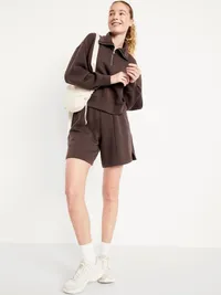 Bounce Fleece Half-Zip Pullover Sweatshirt - Black Coffee — view 3