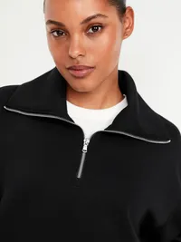 Bounce Fleece Half-Zip Pullover Sweatshirt - Black Jack — view 4