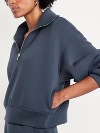 Bounce Fleece Half-Zip Pullover Sweatshirt - Dusk Navy — view 5