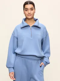 Bounce Fleece Half-Zip Pullover Sweatshirt - Kyanite — view 4